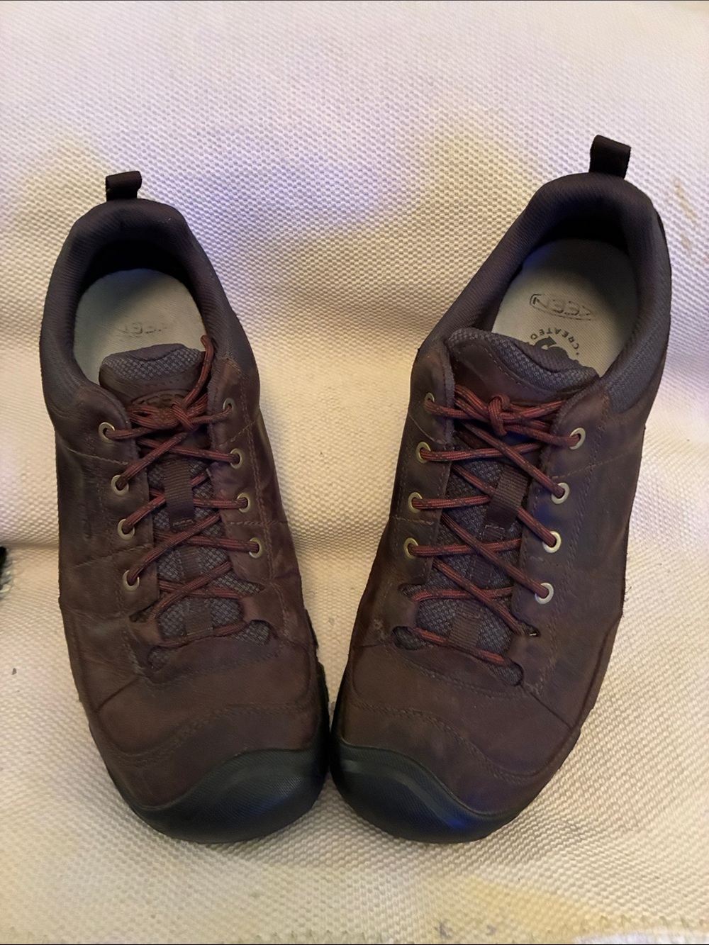 Keen Targhee III Oxford Men's Brown Leather Lace-Up Casual Shoes size 13